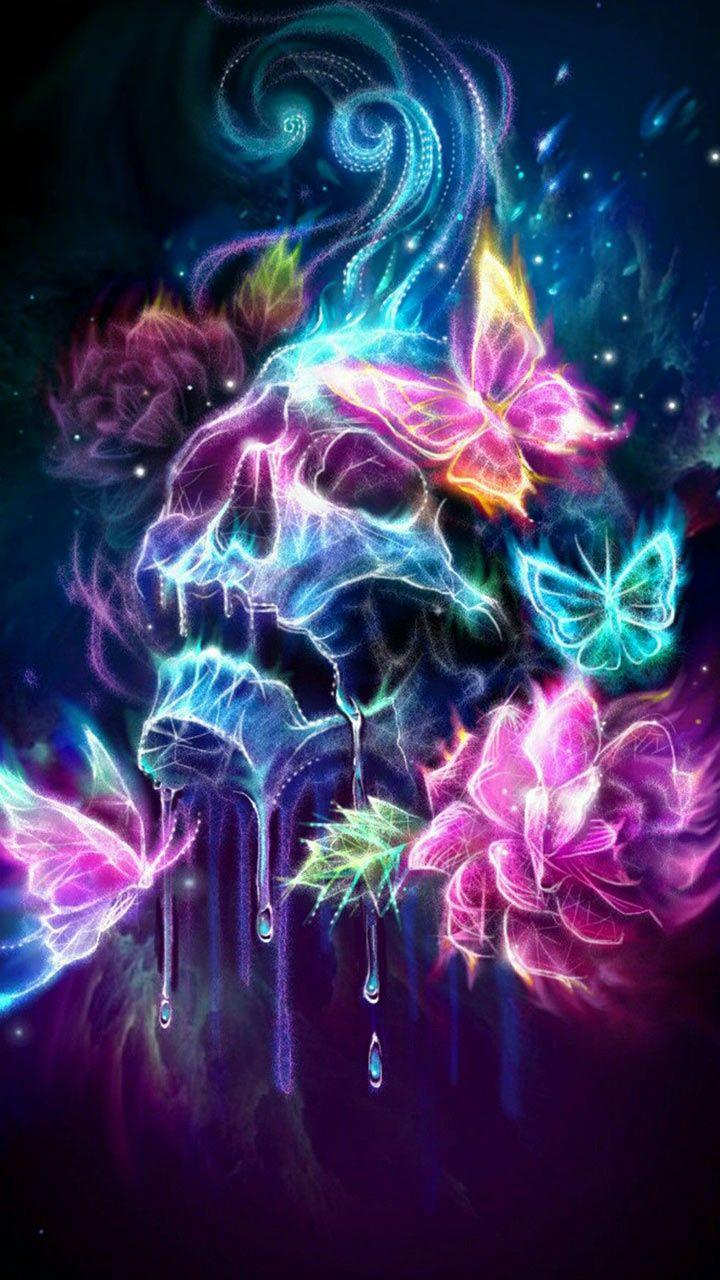 720x1280 Neon Butterfly HD Wallpaper