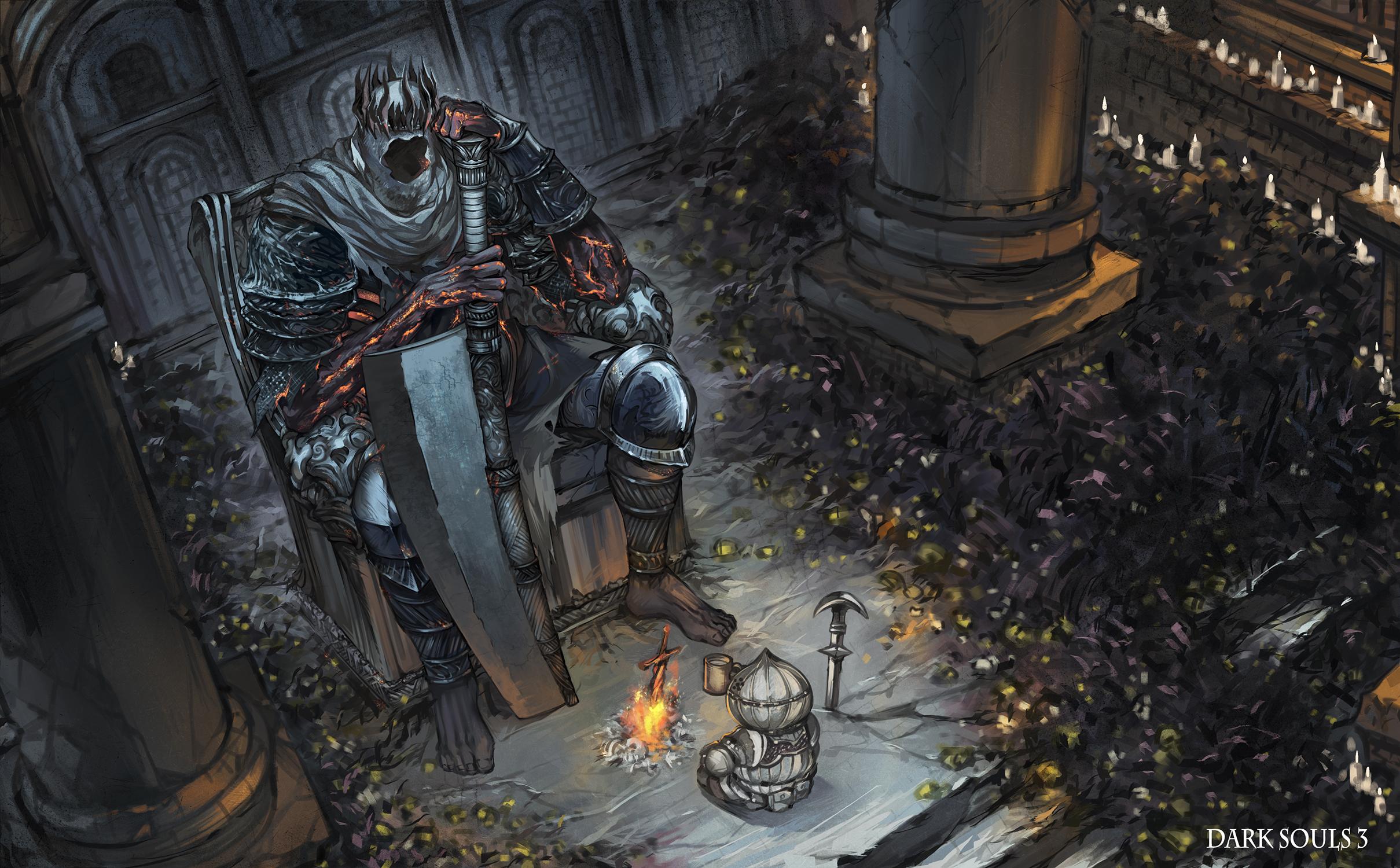 2419x1500 Dark Souls III Wallpaper by Pixiv Id 2794717 Anime Image Board