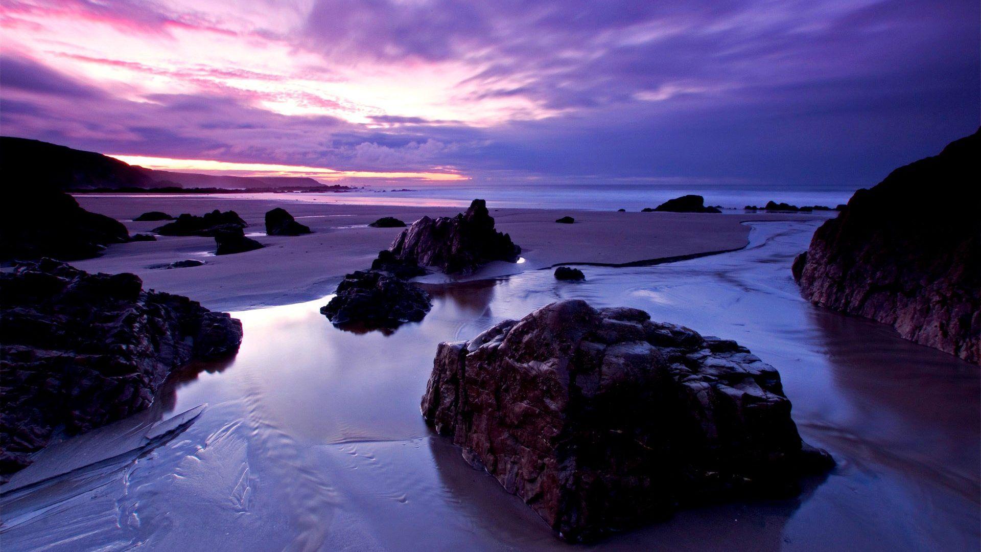 1920x1080 Beaches wallpaper: Clouds Fantastic Earth Rock Beach Stone
