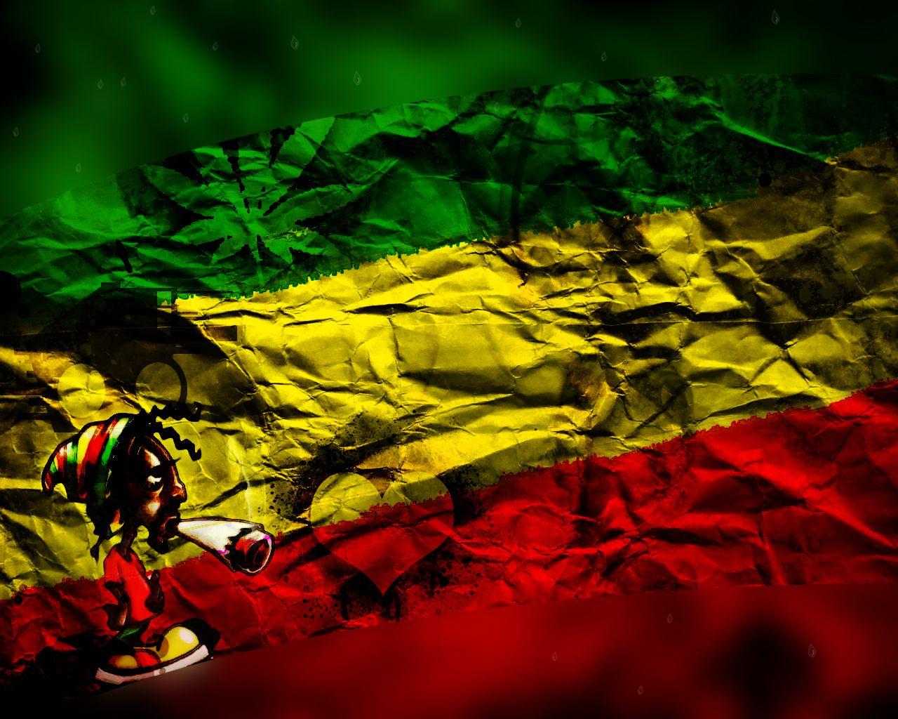 1280x1024 Rasta Flag Wallpaper