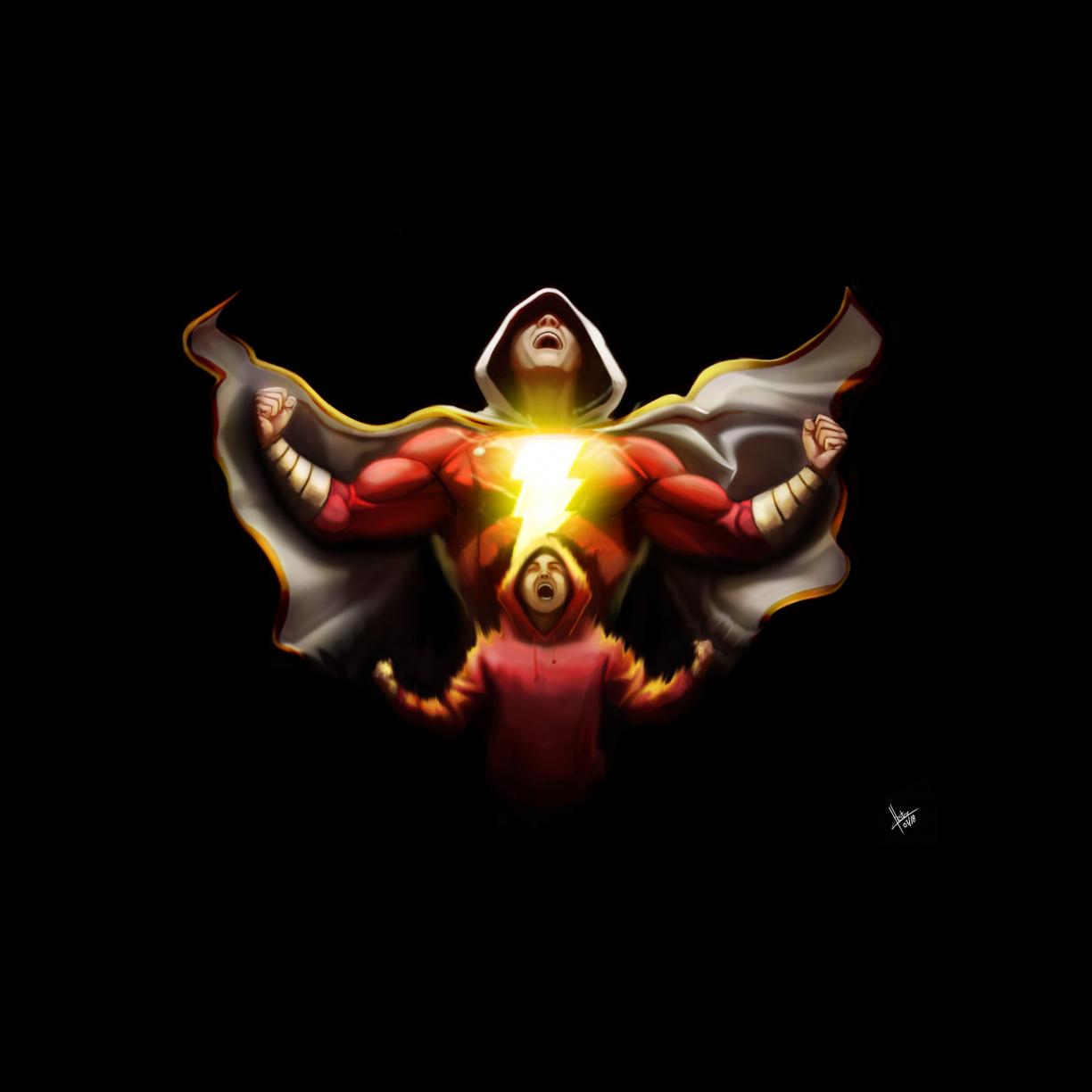 1224x1224 Superhero, Shazam!, transform, dc comics, art wallpaper, 2550x HD image, picture, 5a7eb4ca