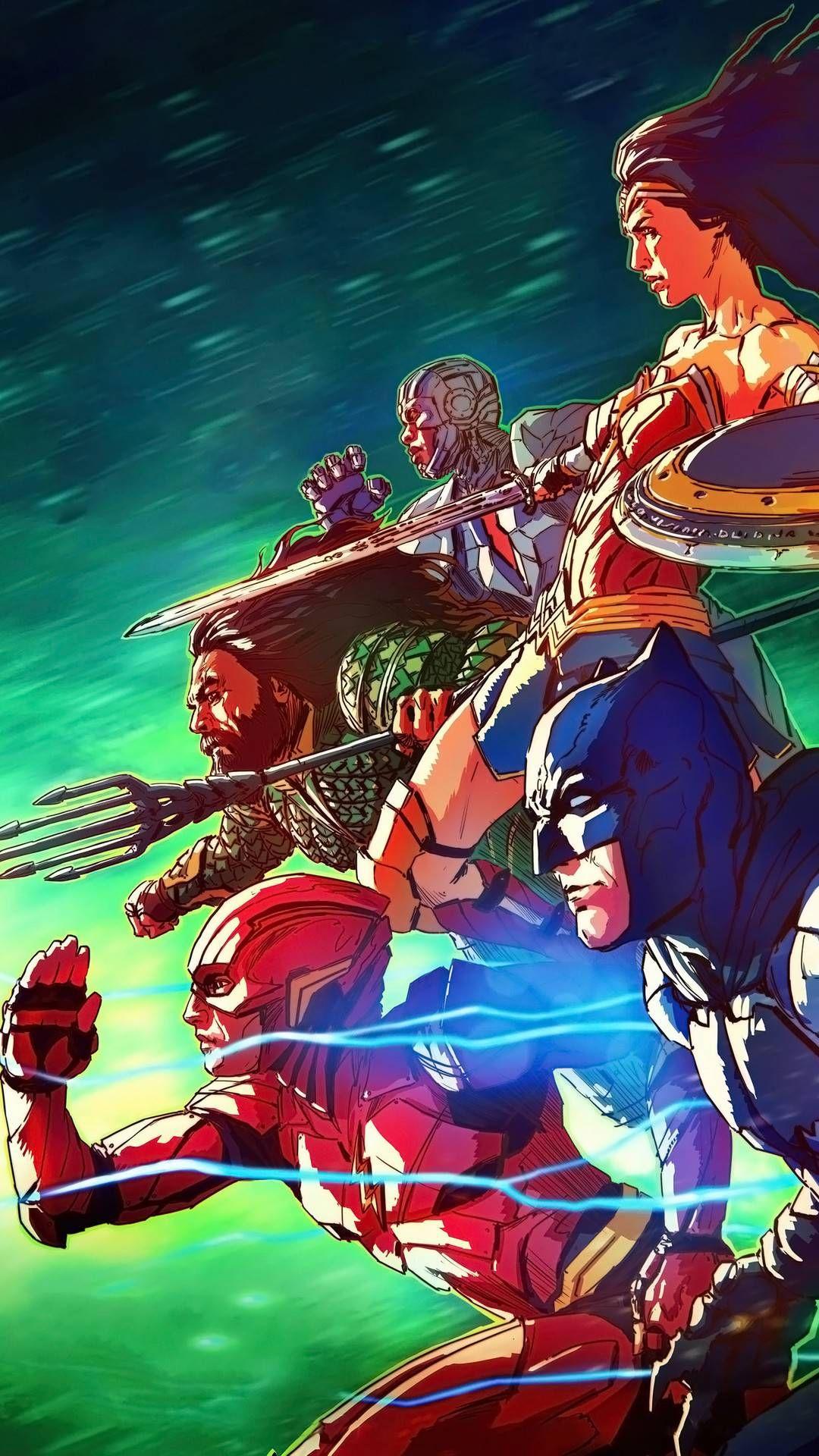 1080x1920 iPhone Wallpaper for iPhone iPhone 8 Plus, iPhone 6s, iPhone 6s Plus, iPhone X and iPod Touch Hi. Justice league art, Superhero wallpaper, Dc comics wallpaper