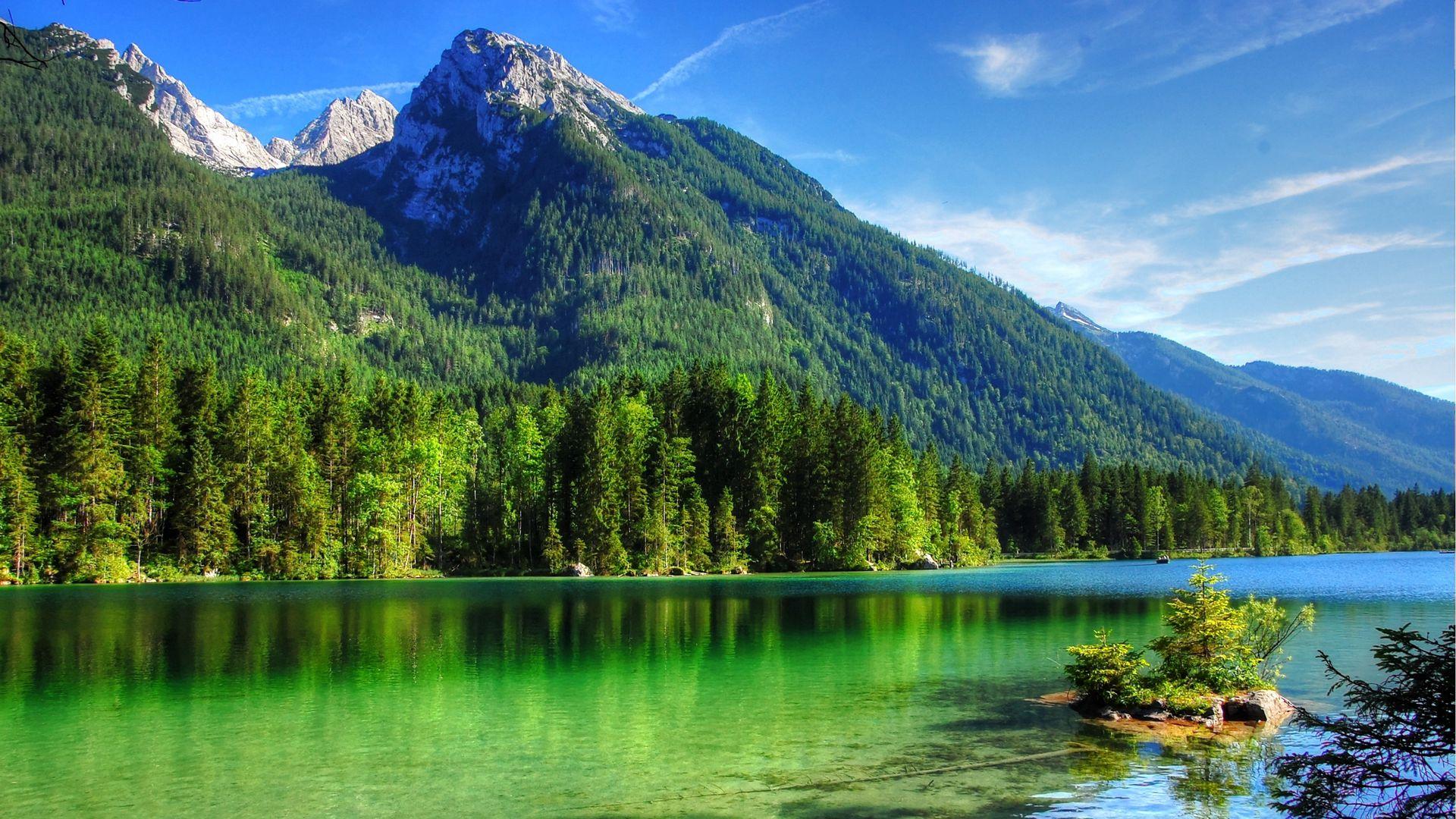1920x1080 Download wallpaper 1920x1080 mountains, lake, pacification, summer full hd, hdtv, fhd, 1080p HD background