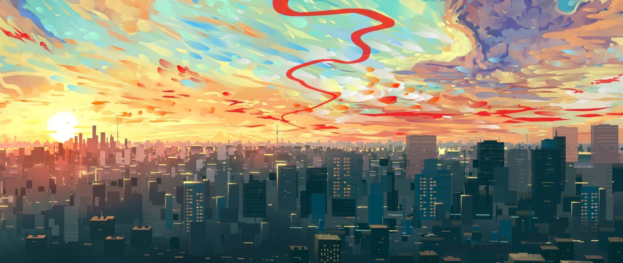 2560x1080 Cityscape Drawing Art 2560x1080 Resolution Wallpaper, HD Artist 4K Wallpaper, Image, Photo and Background