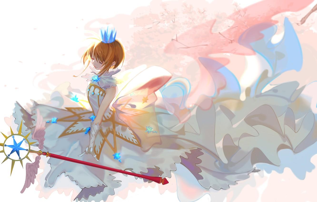 1332x850 Wallpaper Girl, Wings, Card Captor Sakura, Sakura cards image for desktop, section сёнэн