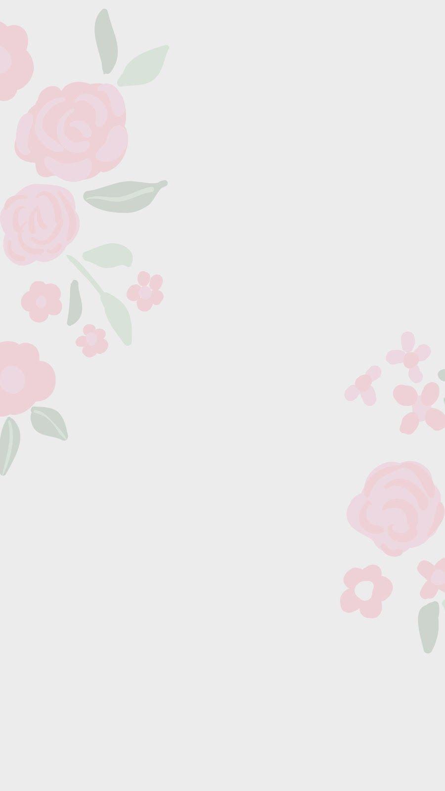 900x1600 Fade Out Hình Nền Mới Pastel Faded Floral Flowers Frame iPhone