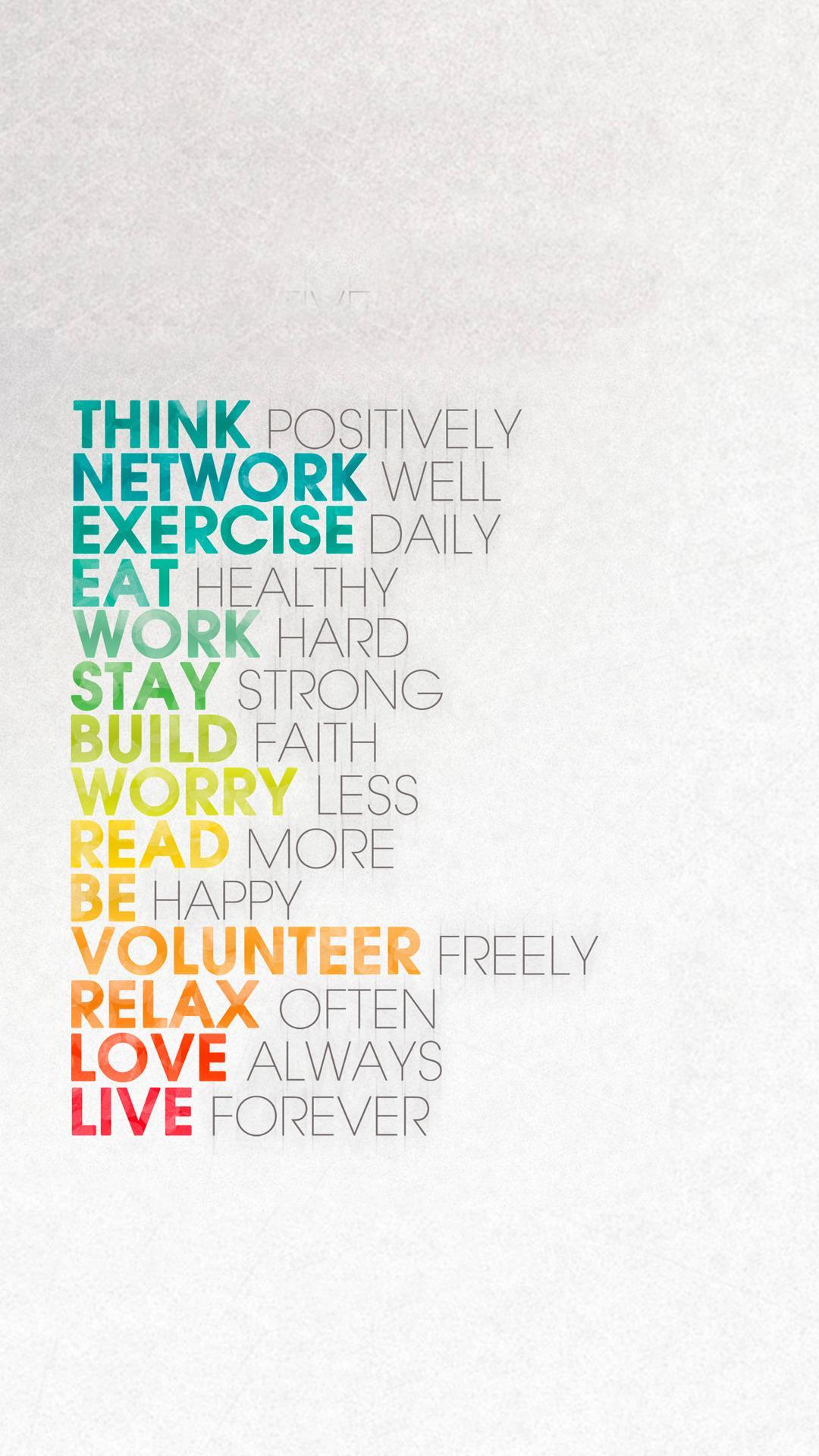 1080x1920 Be Happy Be Healthy Wallpaper