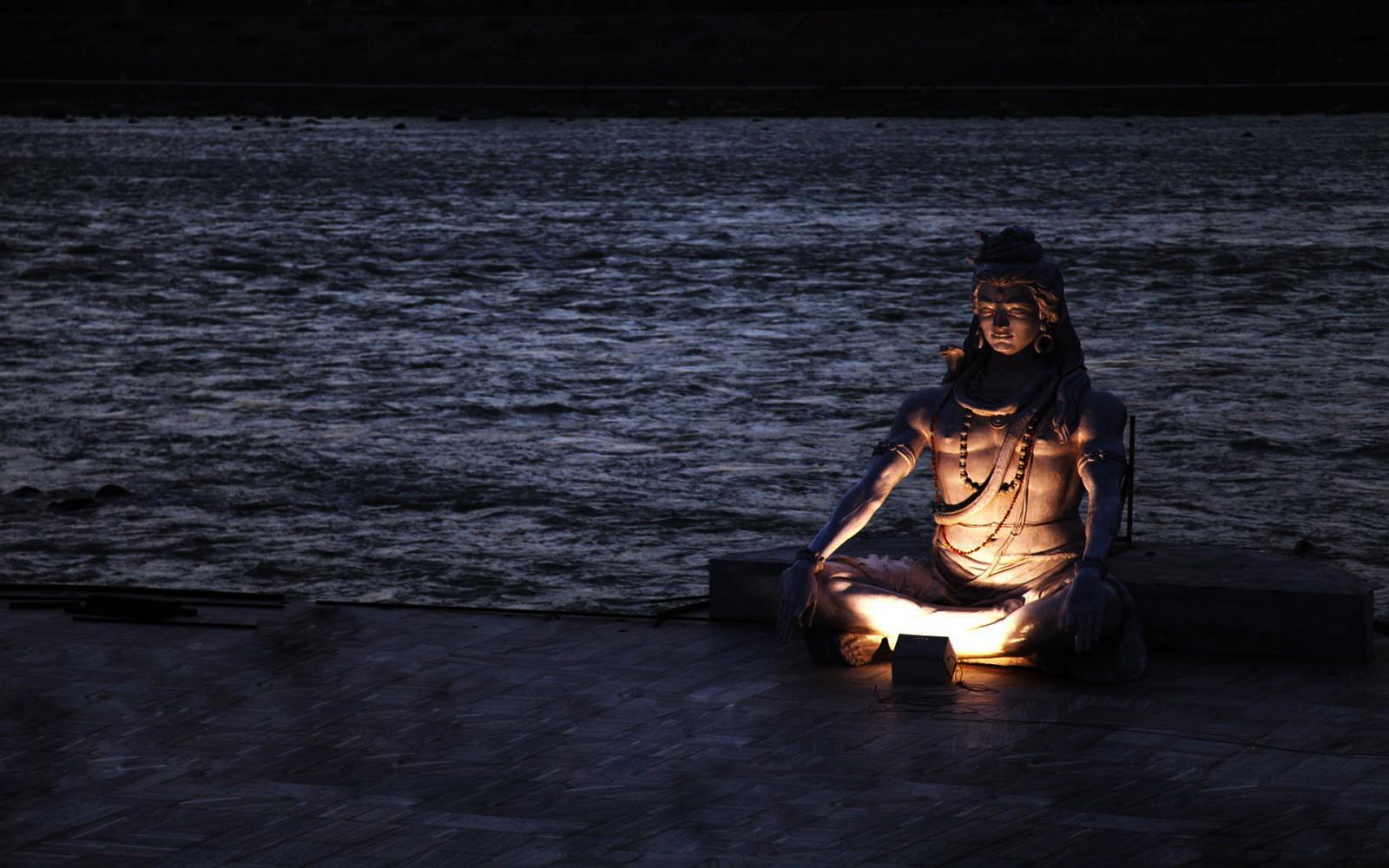 1600x1000 Shiva At Ganga River HD Wallpaper