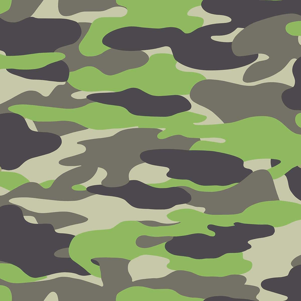 1200x1200 Camouflage Wallpaper Army Camo Black Grey Children Teenager Boys Wallpaper DIY & Tools
