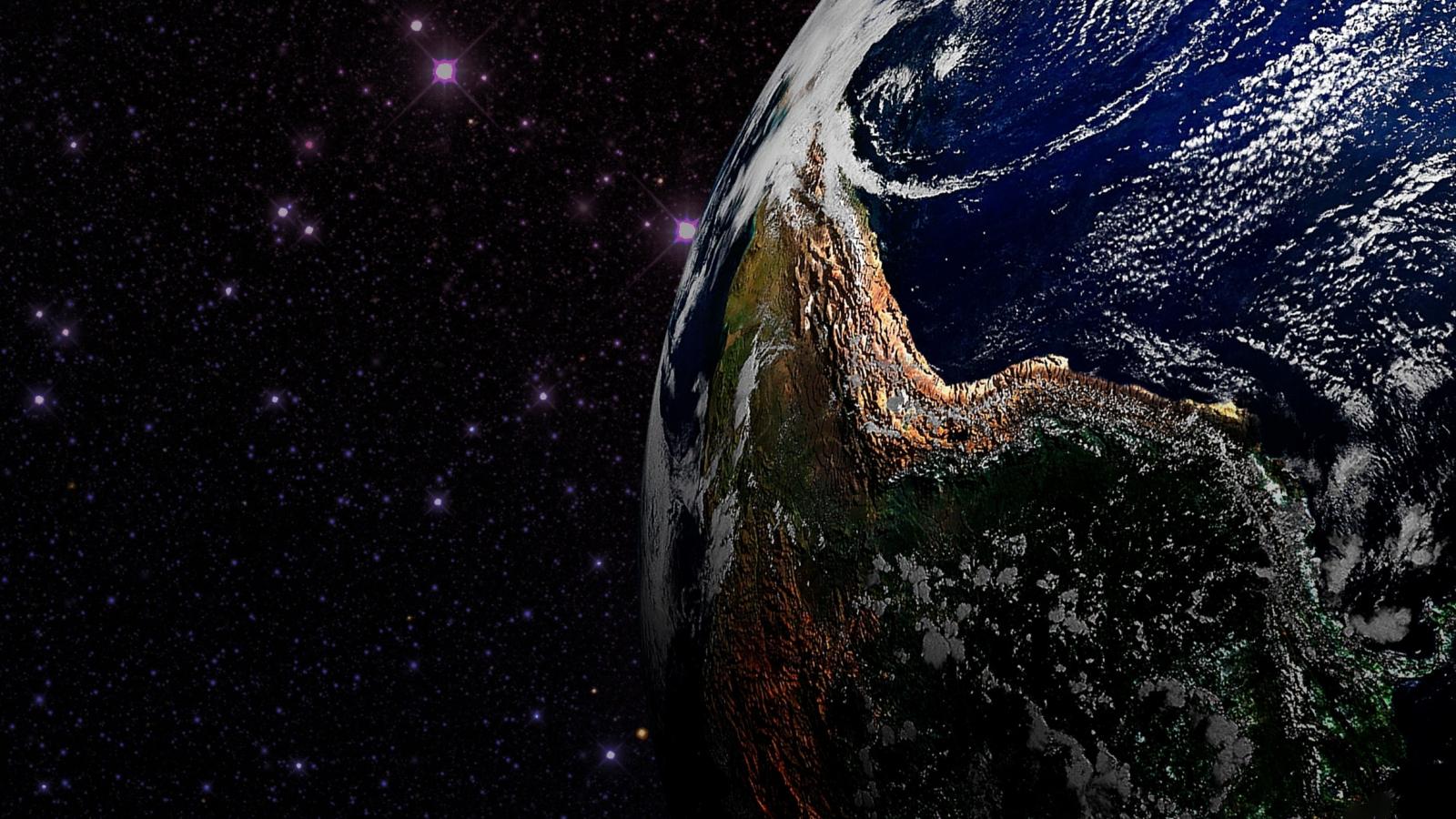 1600x900 Download 1600x900 wallpaper earth planet, stars, space, widescreen 16: widescreen, 1600x900 HD image, background, 22678