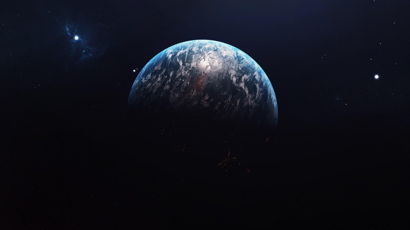 1600x900 Download 1600x900 Earth, Planet, Galaxy Wallpaper