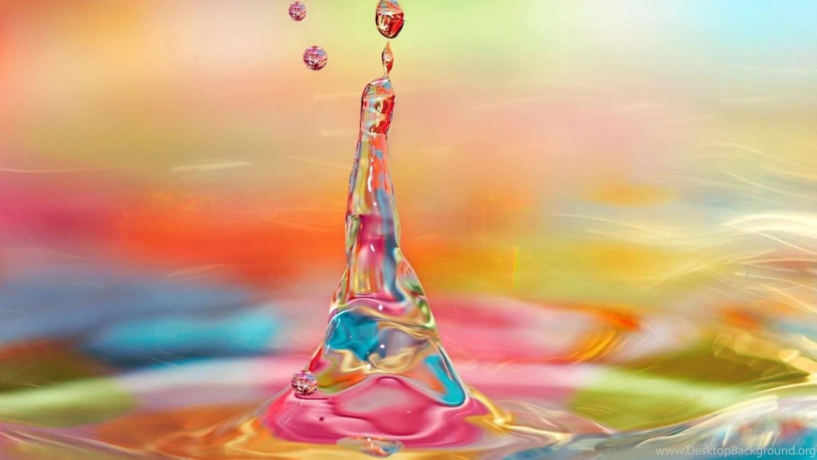 1600x900 Bright Colorful Water Drop Wallpaper 1600x900 261064 Desktop Background