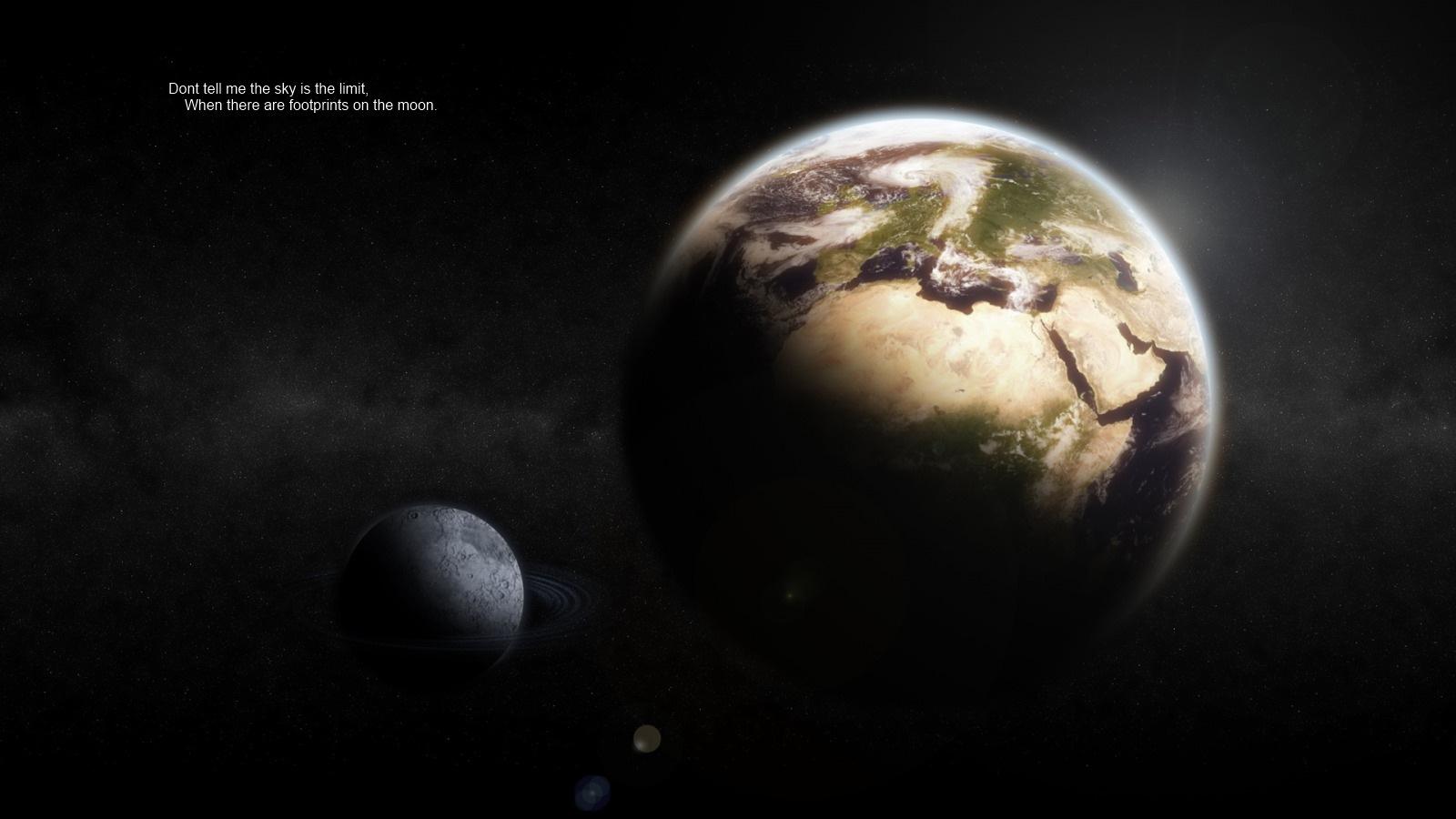 1600x900 outer space world planets moon quotes earth 1600x900 wallpaper
