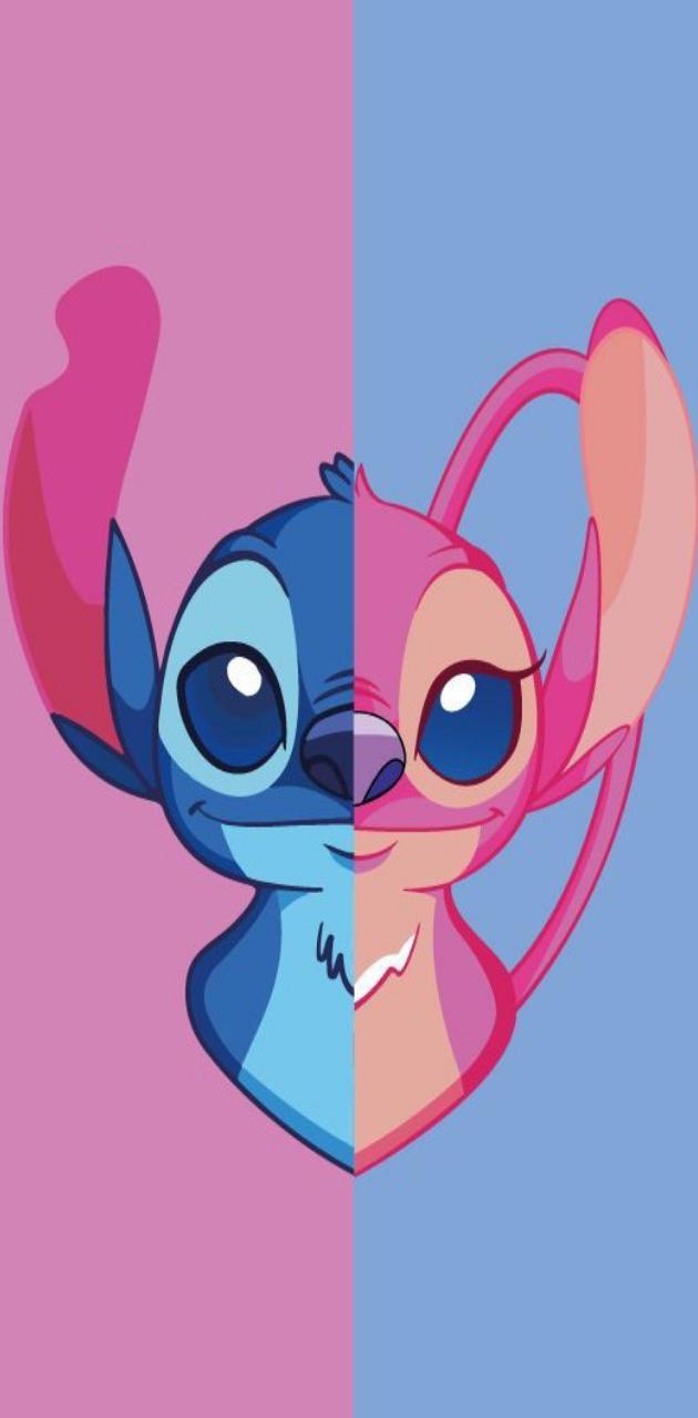 630x1280 Stitch and Angel wallpaper