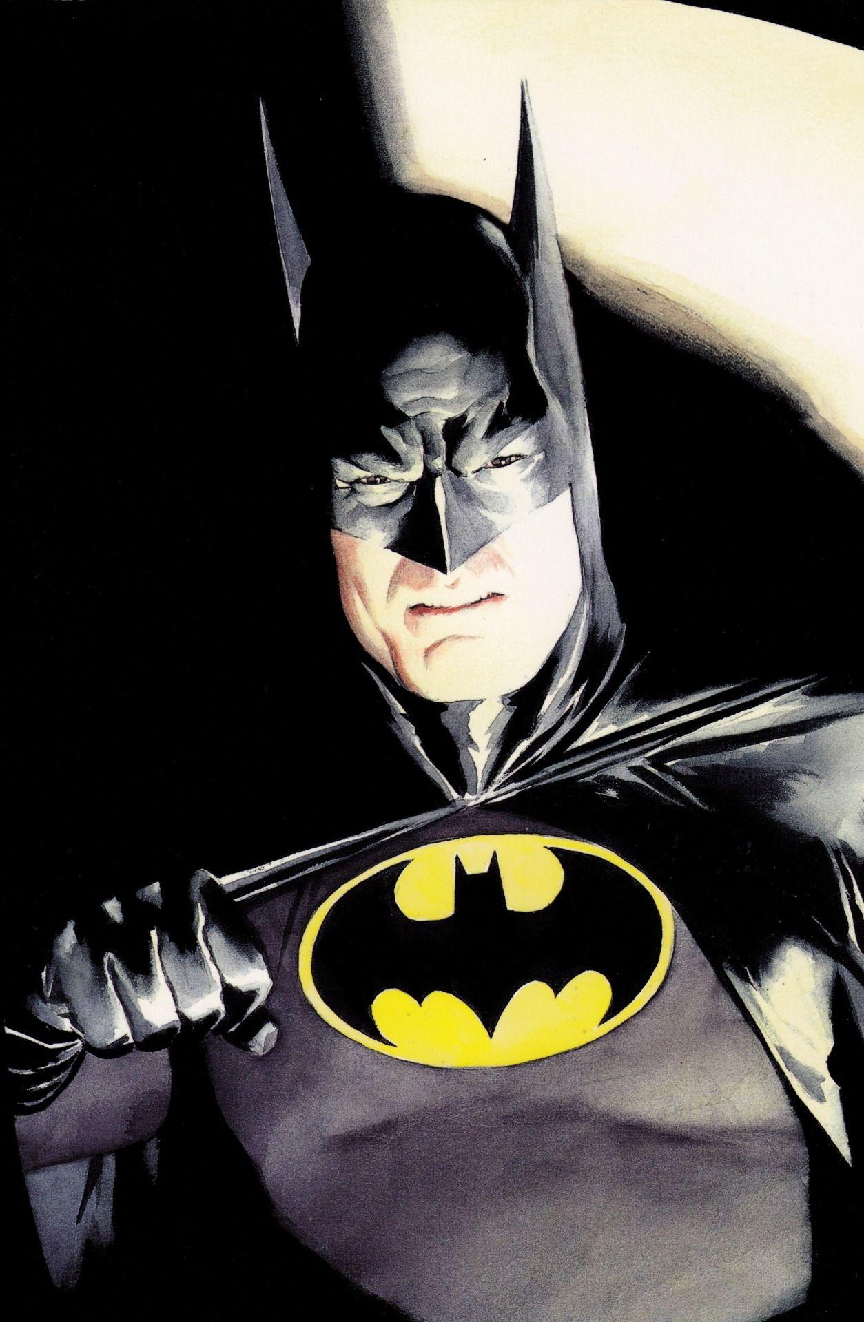1254x1920 Alex Ross Batman Desktop HD Wallpaper