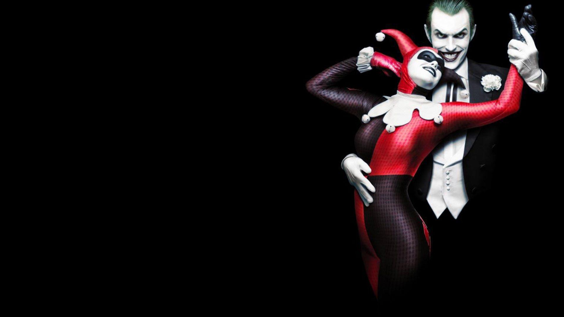 1920x1080 Joker And Harley Cosplay Of Alex Ross's Game With The Devil HD Desktop Background Free Download :