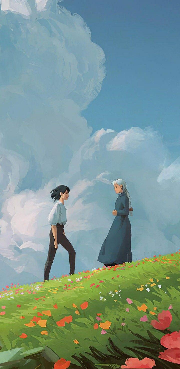 721x1481 Howl And Sophie. Studio ghibli poster, Studio ghibli background, Studio ghibli fanart