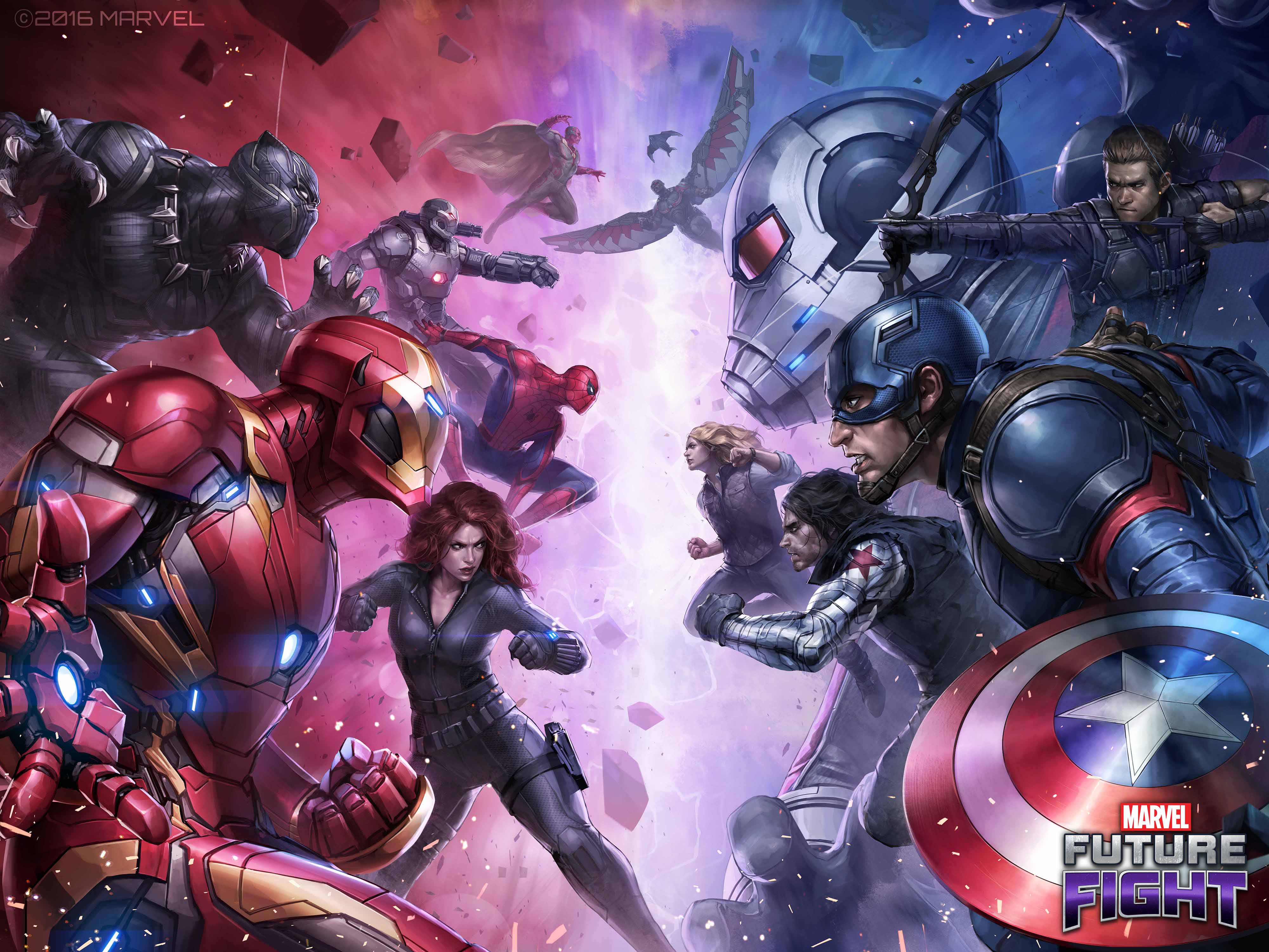 4000x3000 Marvel Future Fight Civil War. Future Fight