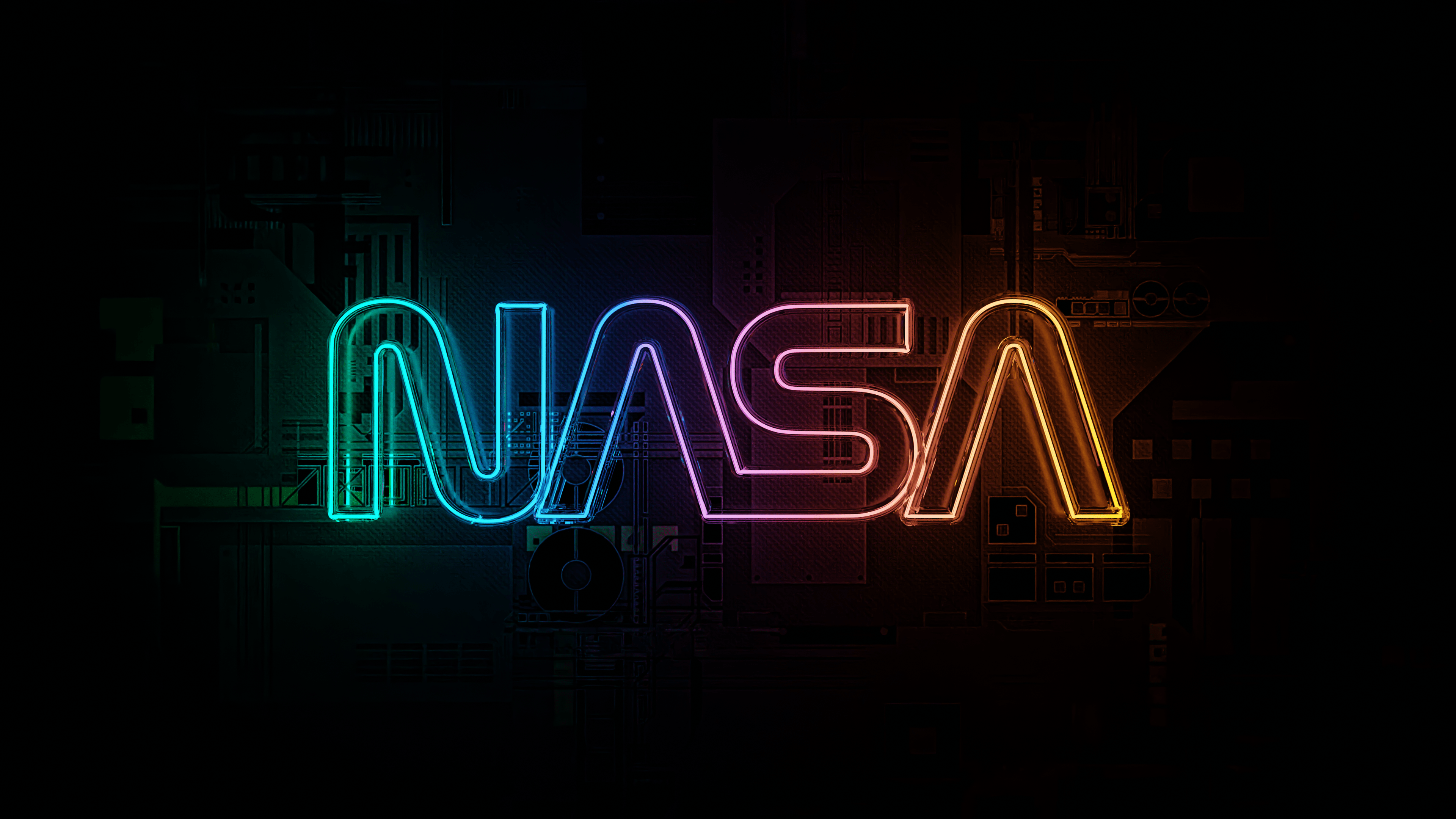 3840x2160 3D Neon NASA Wallpaper [3840 x 2160]: nasa