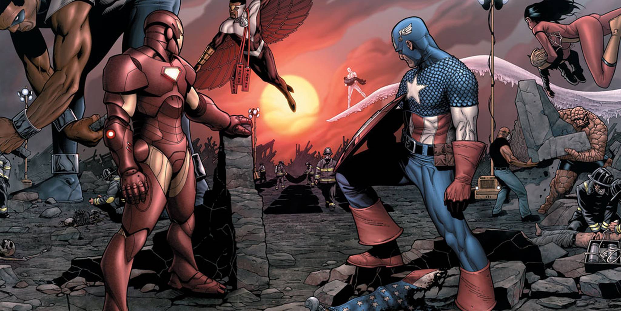 2048x1025 Iron Man Civil War Wallpaper