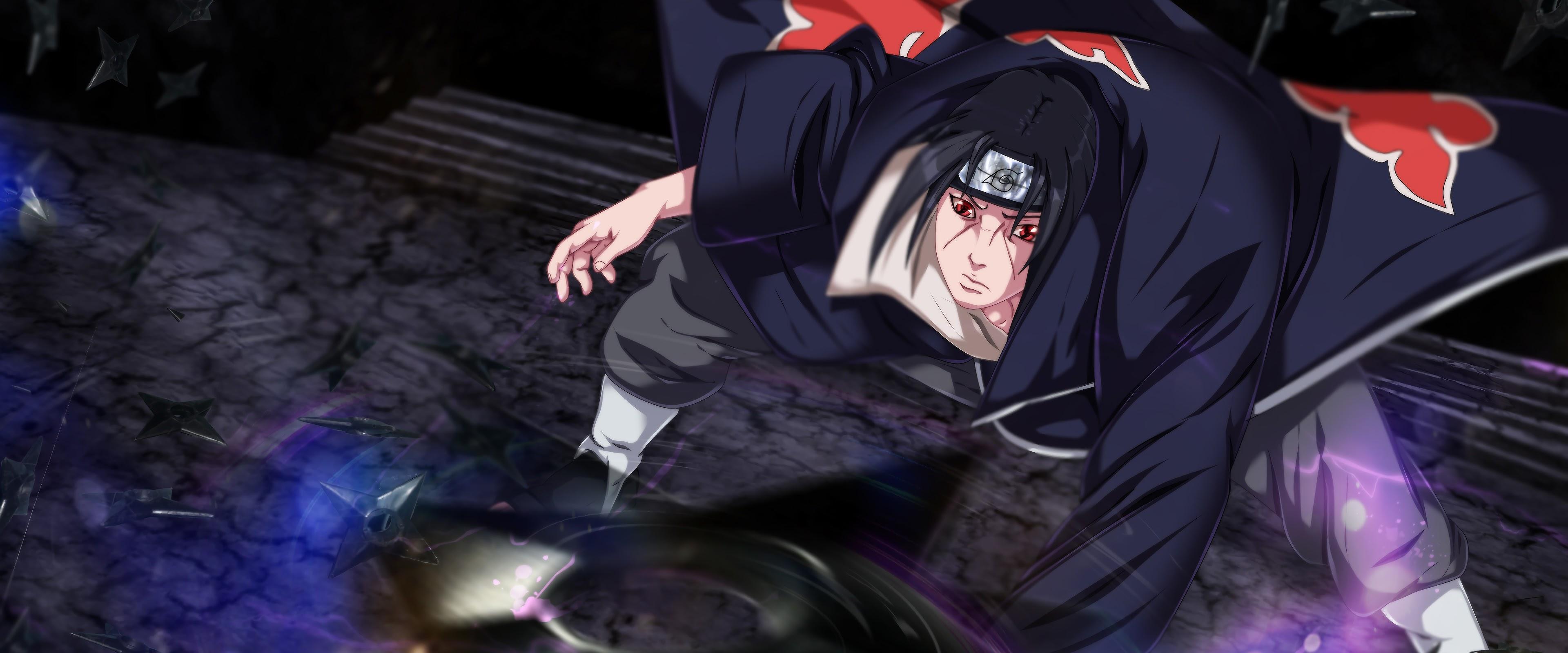 3840x1600 Itachi Uchiha Akatsuki 4K Wallpaper