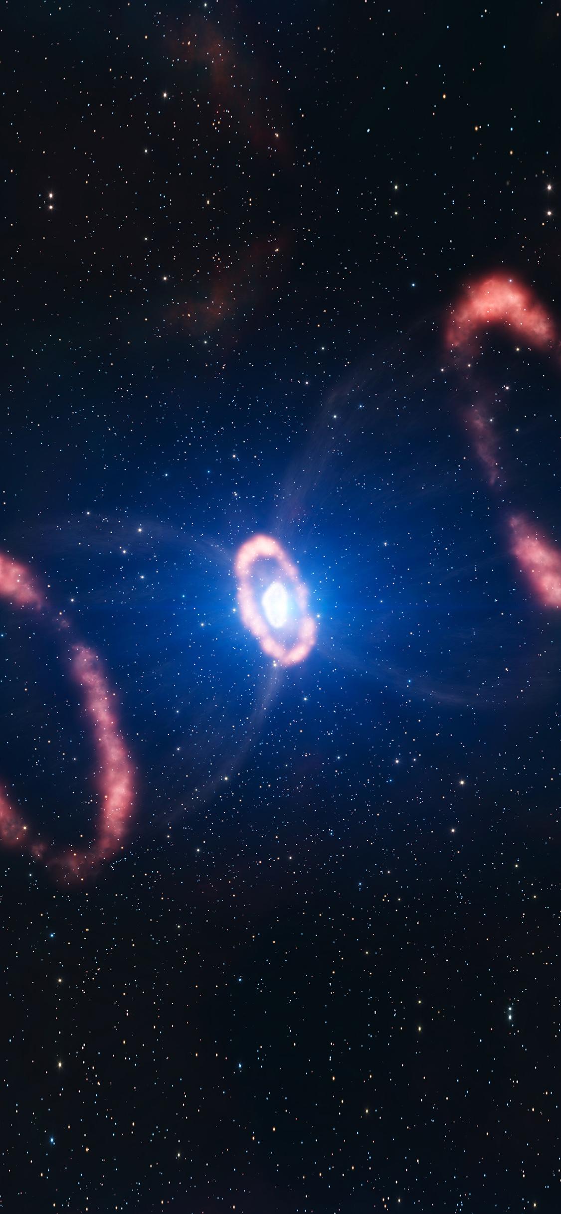 1125x2436 Space Dark Sky Galaxy Night Beautiful