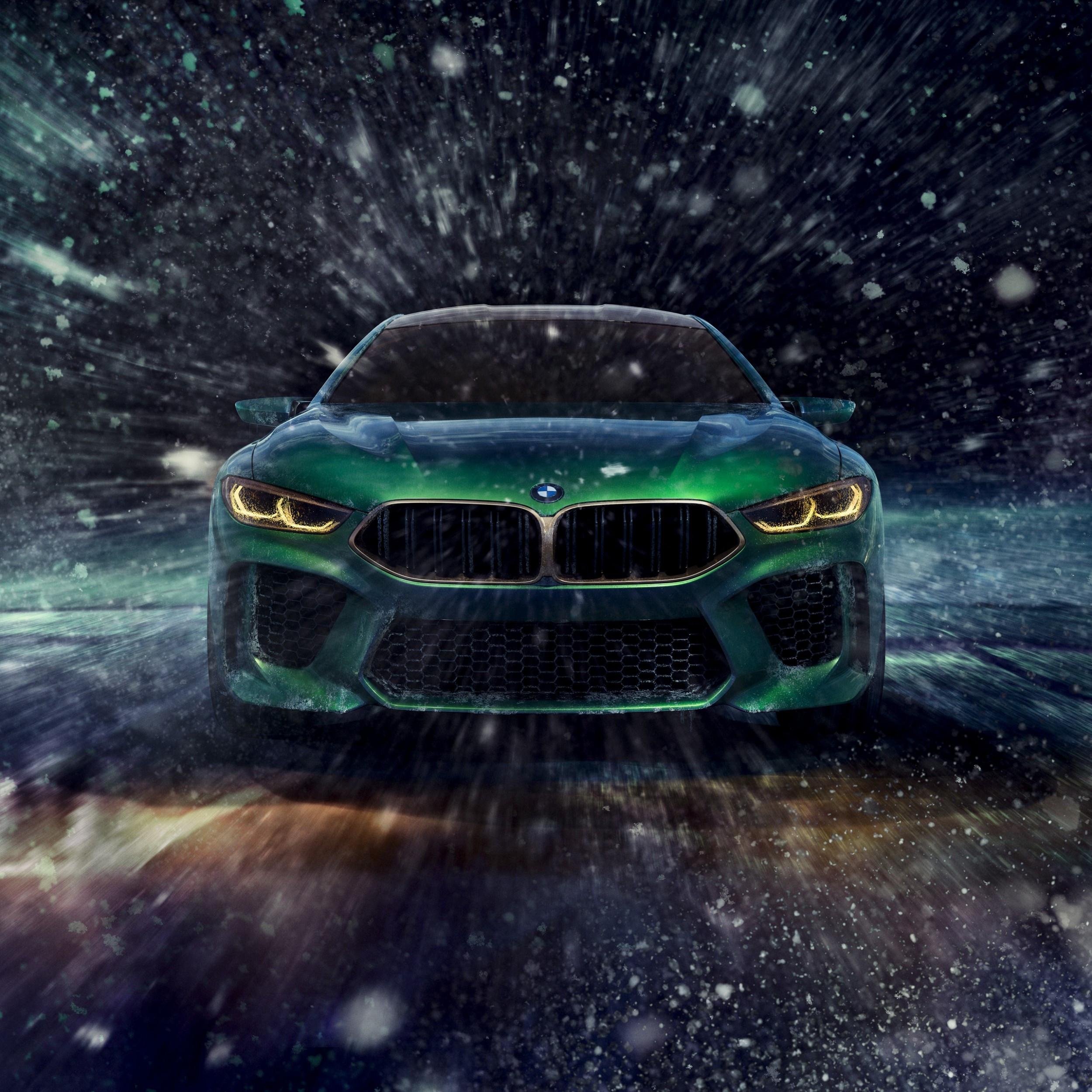 2500x2500 Download 2500x2500 Bmw M8 Gran Coupe, Concept Design, Green, Cars Wallpaper