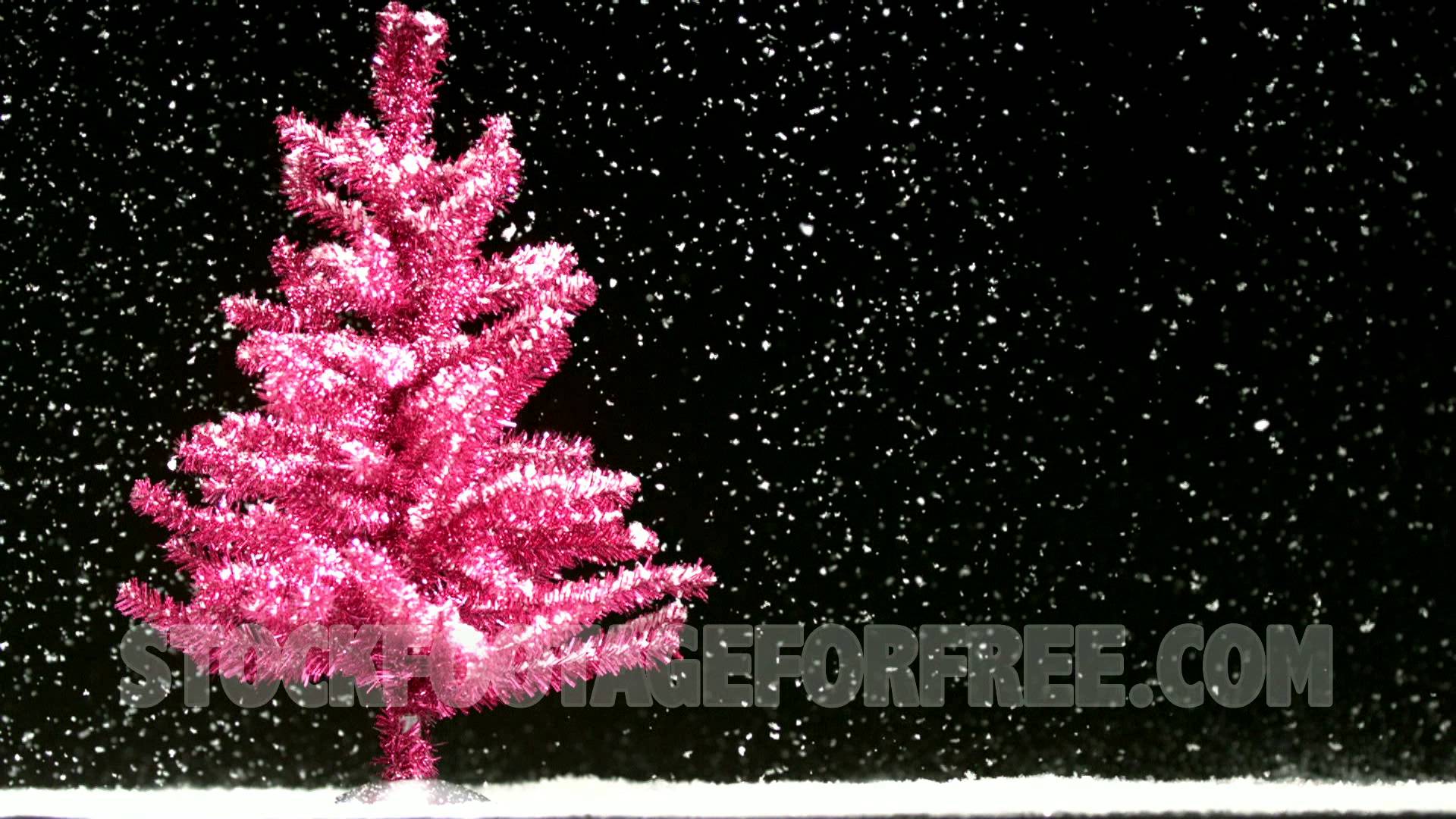 1920x1080 Pink Christmas Tree Wallpaper
