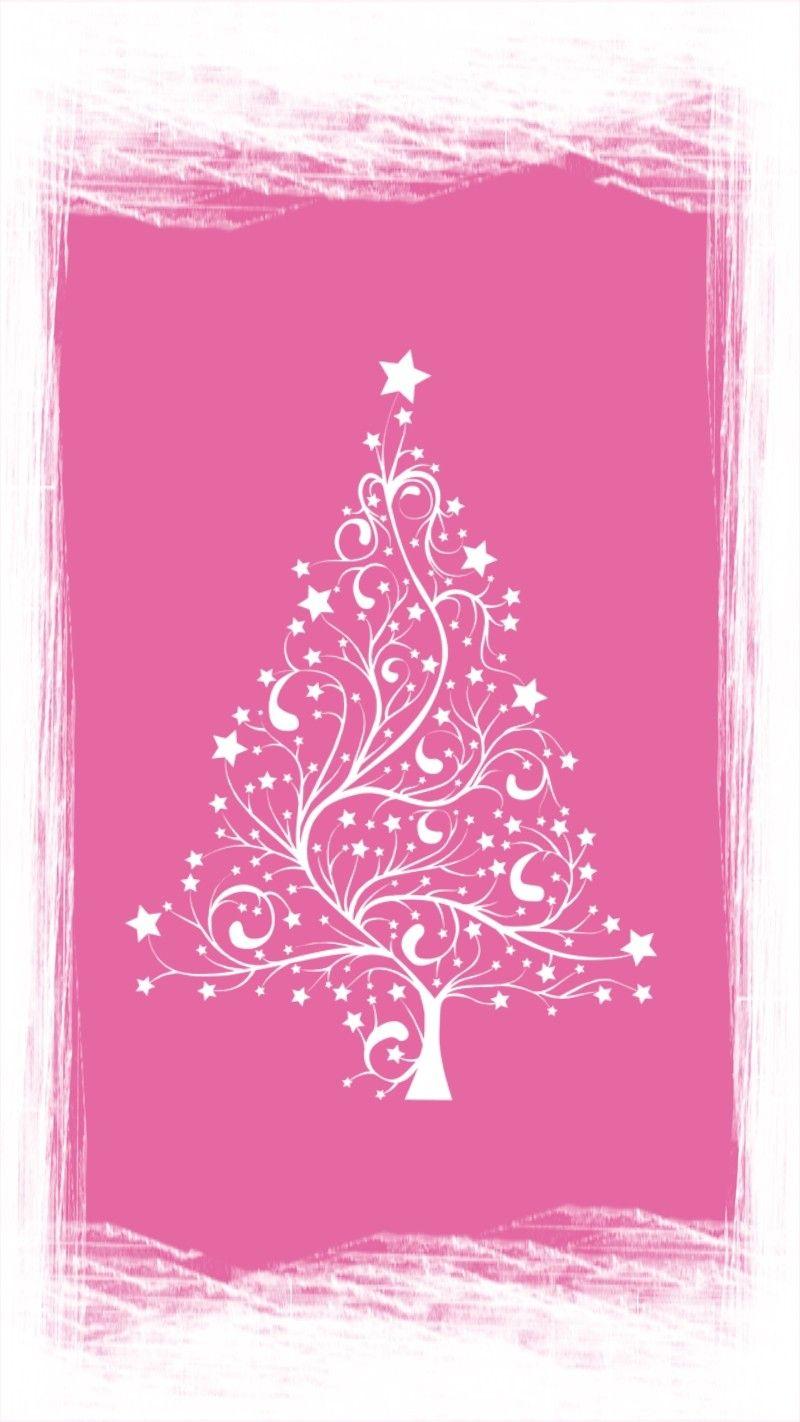 800x1422 Pink and White Christmas Tree Wallpaper FREE. Christmas wallpaper, Christmas tree wallpaper, Holiday wallpaper