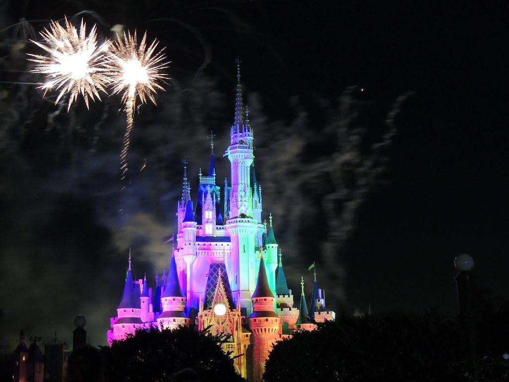 1024x768 Fireworks at Walt Disney World Magic Kingdom. Fireworks