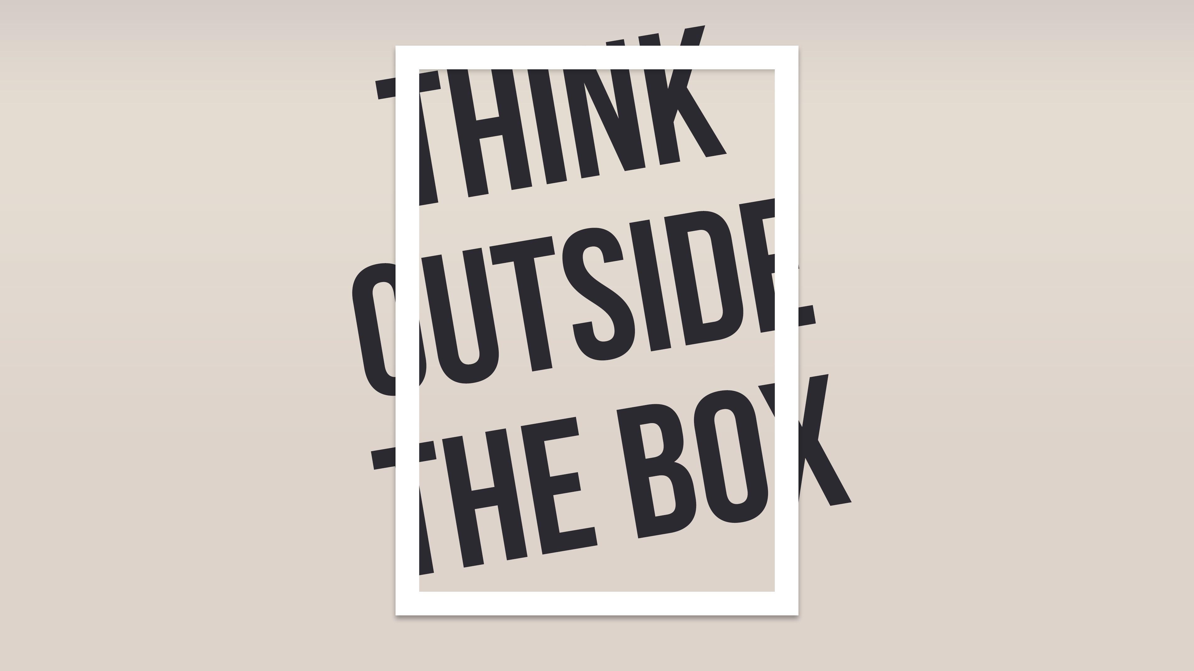 3840x2160 Think Outside The Box, HD Typography, 4k Wallpaper, Image, Background, Photo and Picture
