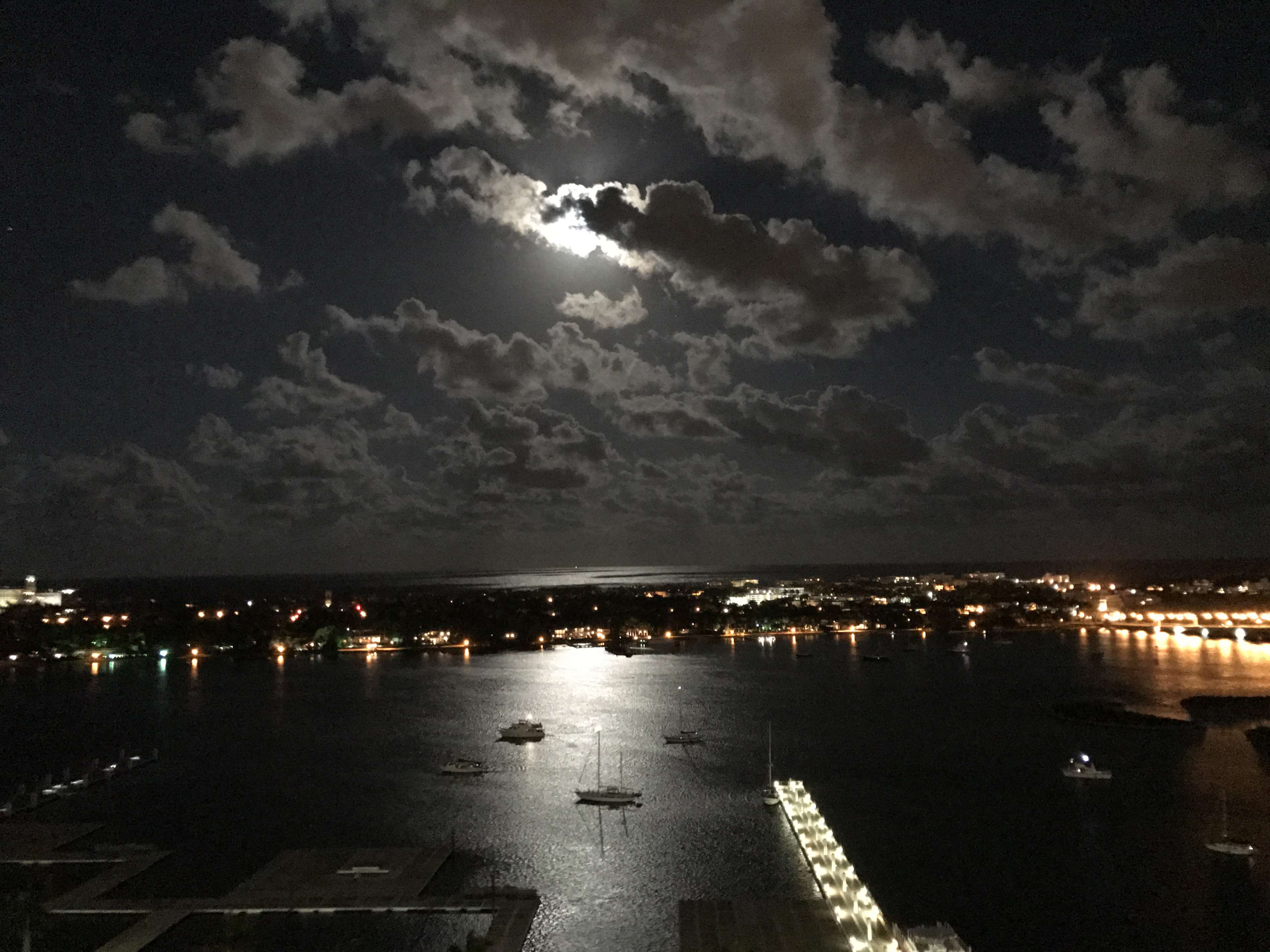 3840x2880 intracoastal, moonlight, pink moon, west palm beach 4k wallpaper