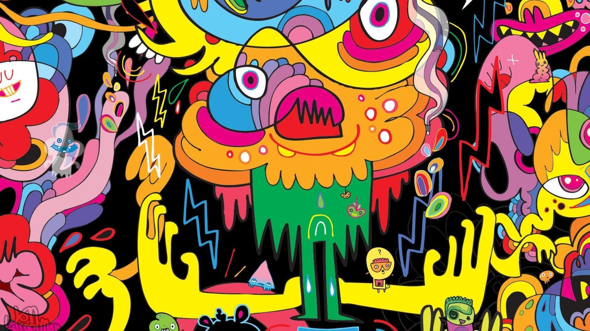 1920x1080 Colorful Trippy Wallpaper background picture