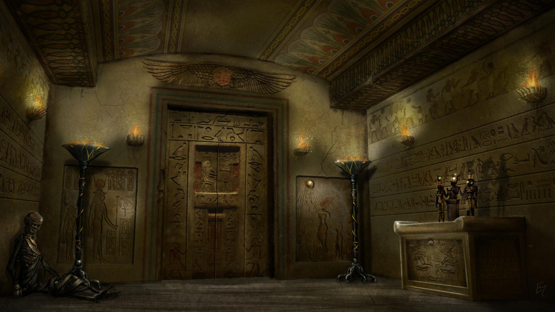 1920x1080 Egyptian Tomb (Concept Art), Elena Valero