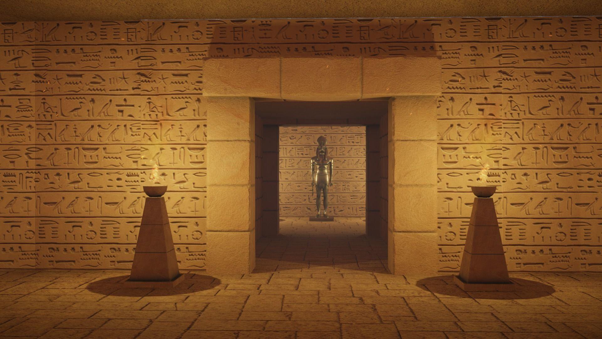 1920x1080 3D asset Egyptian Tombs with Pyramid