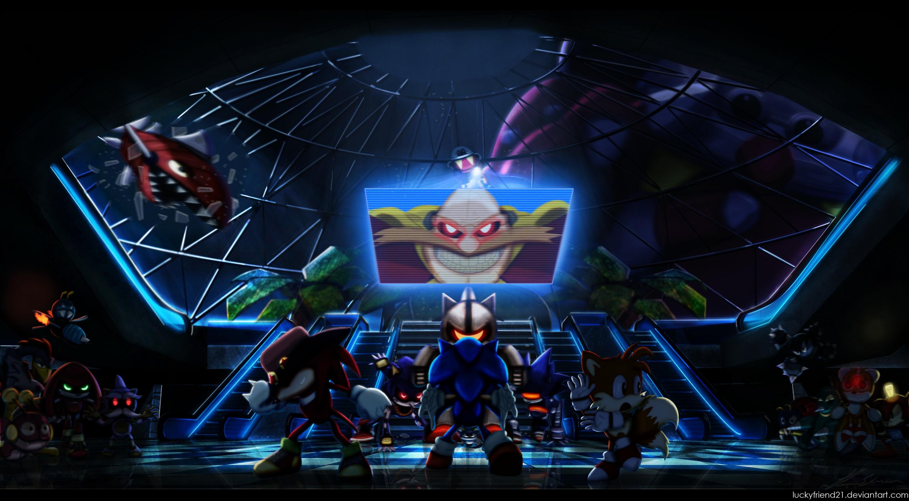 3000x1654 Metal Sonic CD Anime Image Board
