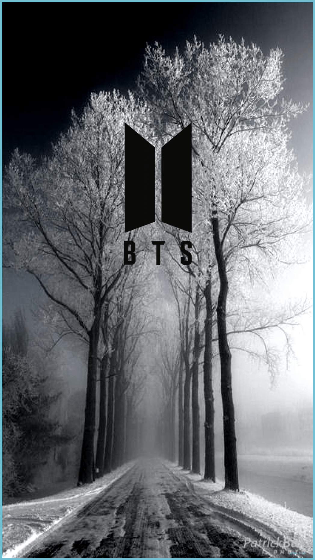 1047x1862 Logo BTS Dark Wallpaper