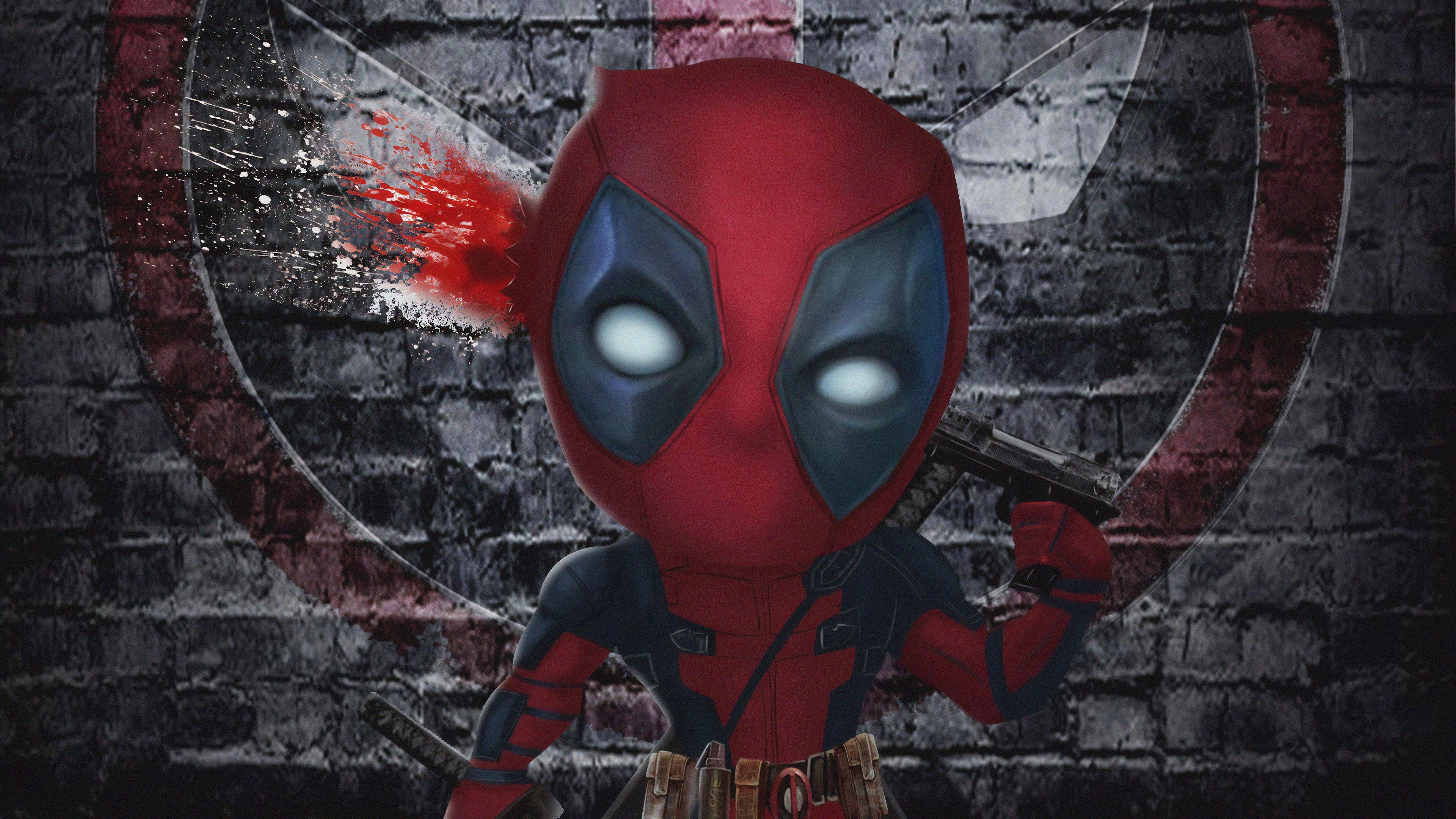 3840x2160 Chibi Deadpool Wallpaper