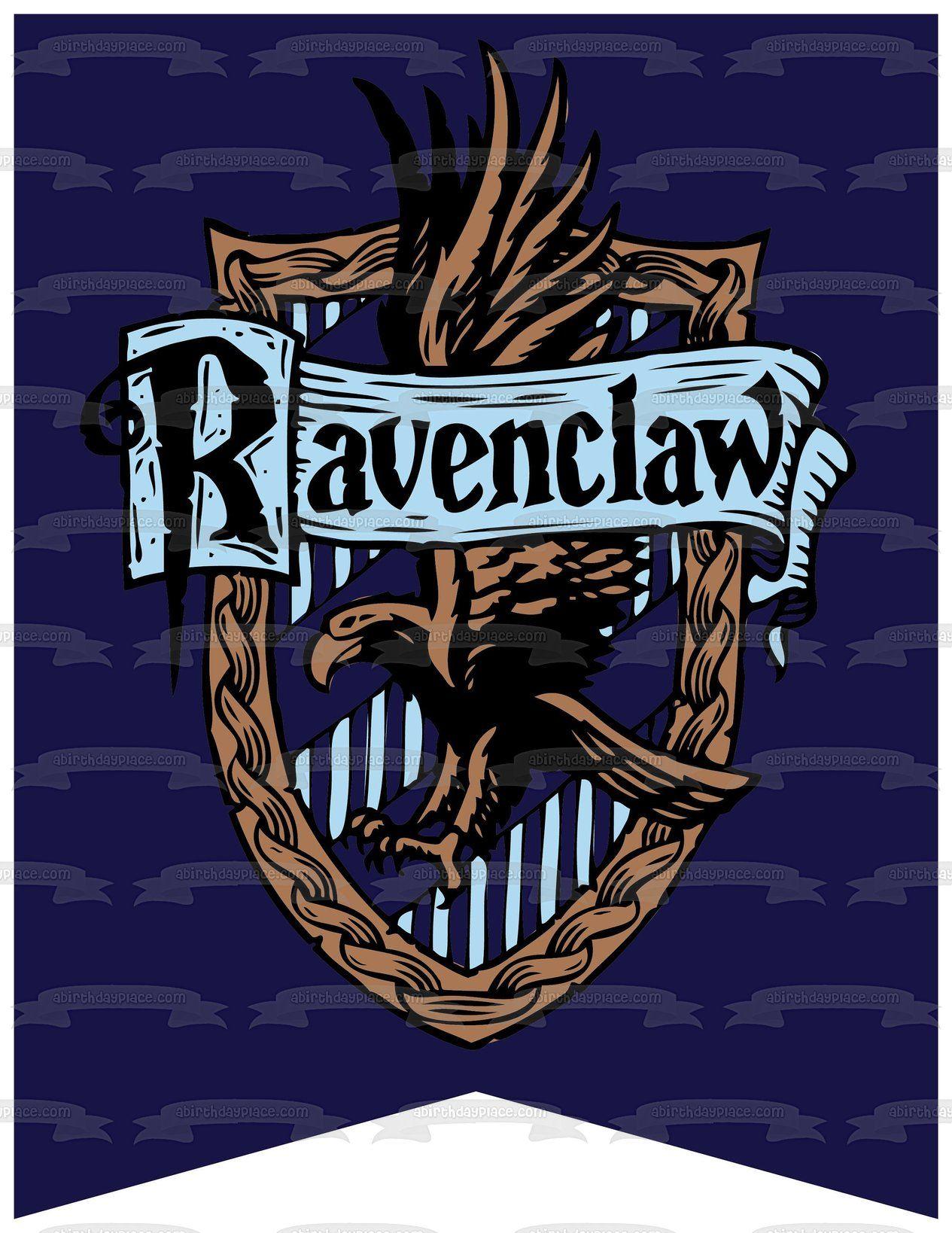1265x1638 Harry Potter Hogwarts Ravenclaw Crest Blue Background Edible Cake Topper Image ABPID27813. Harry potter printables, Harry potter painting, Harry potter houses