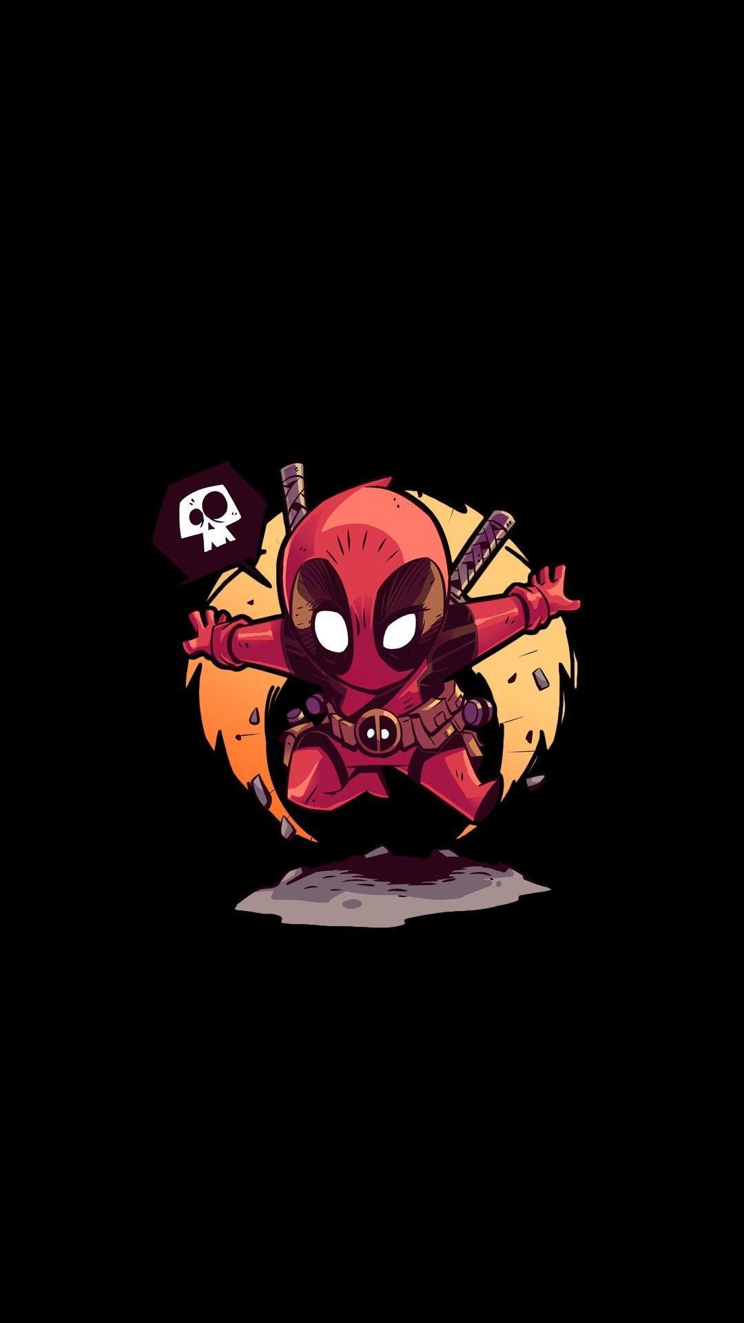 1080x1920 Deadpool Cartoon Wallpaper
