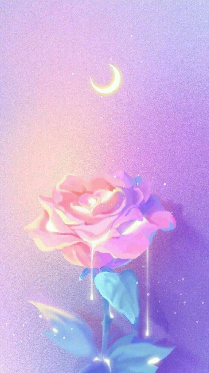 700x1245 Pink Rose Aesthetic Wallpaper