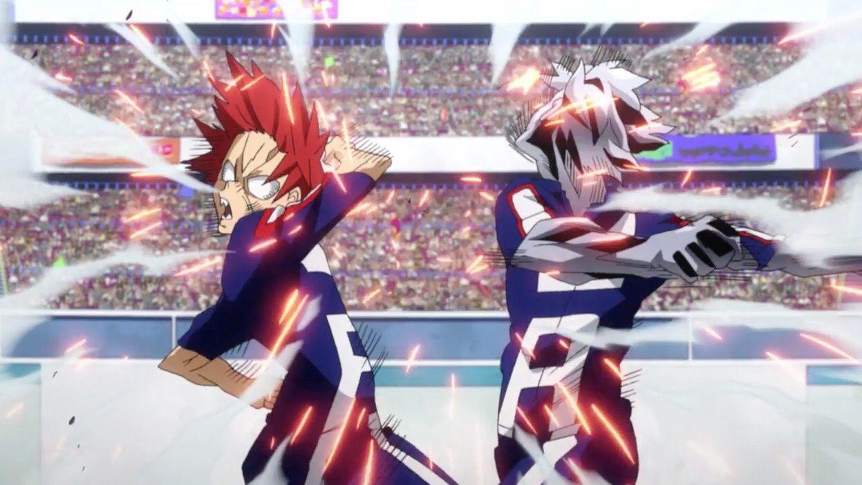 1247x702 boku no hero academia kirishima vs tetsutetsu Top Wallpaper