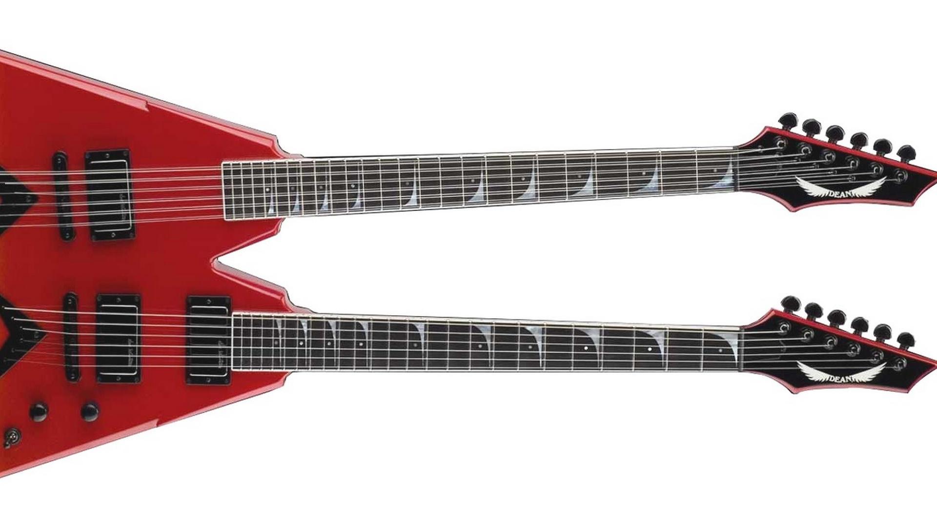 1920x1080 Dean double neck guitar
