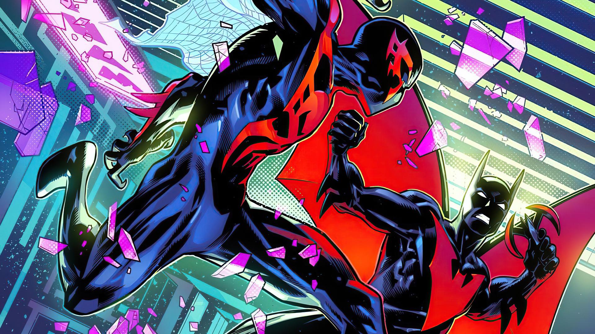 1920x1080 Spiderman 2099 Vs Batman Beyond 4k Laptop Full HD 1080P HD 4k Wallpaper, Image, Background, Photo and Picture