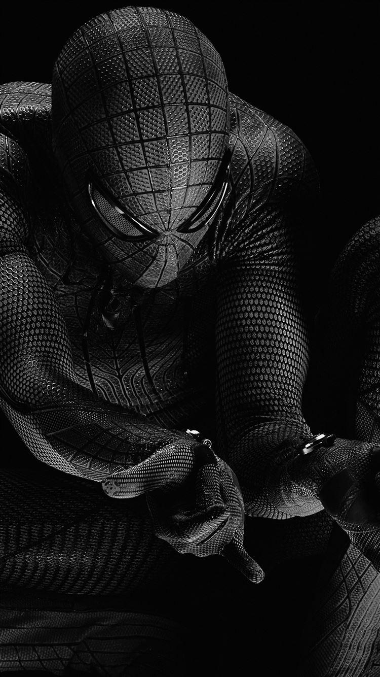 750x1334 Spiderman Hero Dark Bw Art Illustration iPhone 8 Wallpaper Free Download