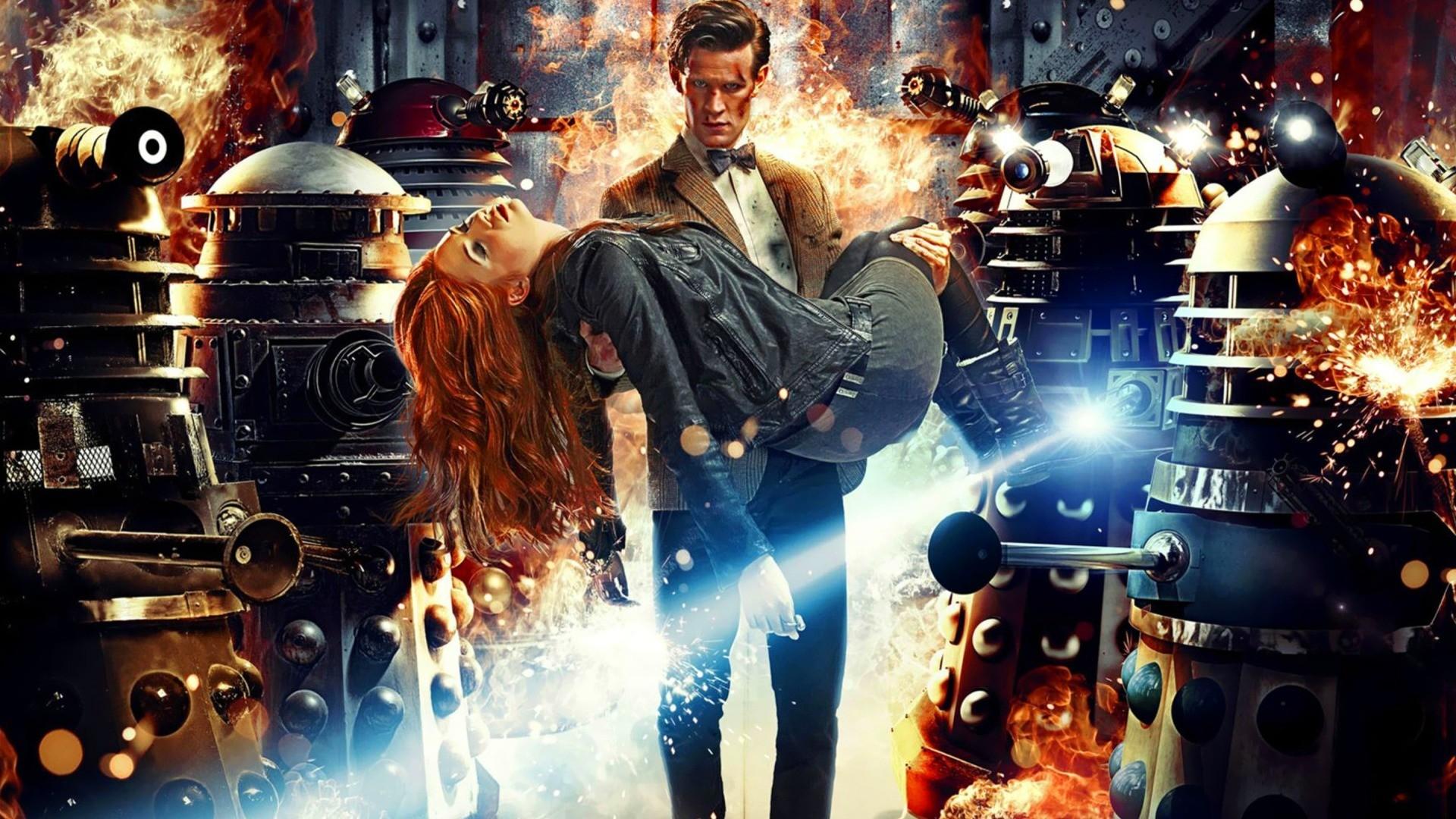 1920x1080 #Amy Pond, #Daleks, #Eleventh Doctor, #Doctor Who, #Karen Gillan, #fantasy art, #Matt Smith, wallpaper. Mocah HD Wallpaper
