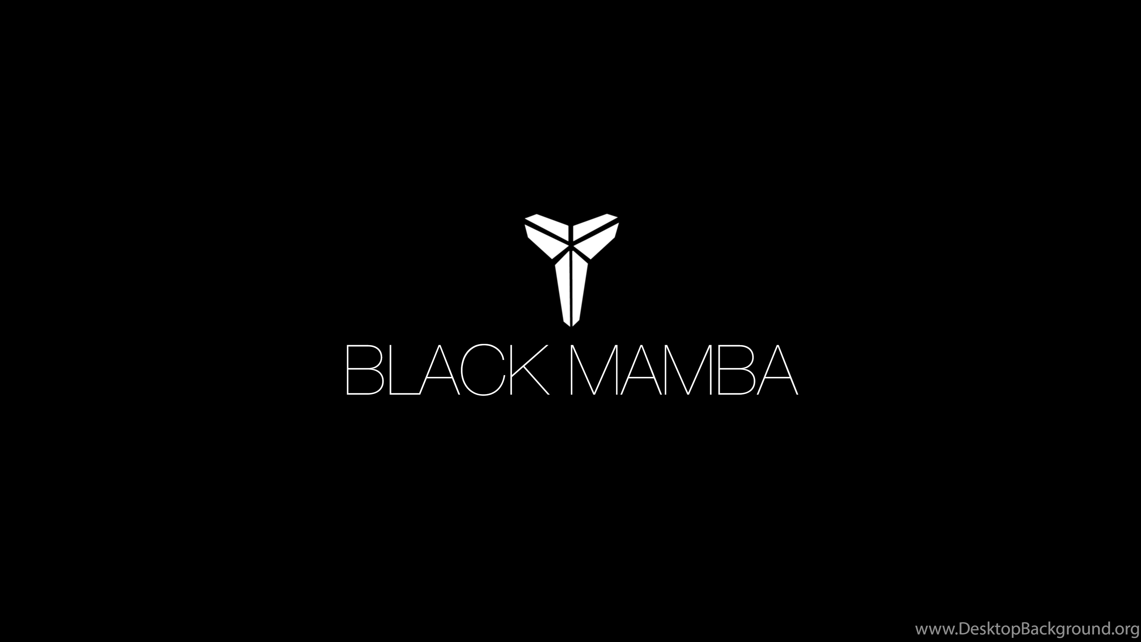 3840x2160 Black Mamba Logo Kobe Bryant Wallpaper HD. Free Desktop Background. Desktop Background