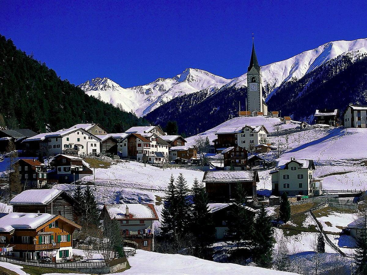 1200x900 Wallpaper Switzerland, Mountains, Mountain Village. Best Free wallpaper