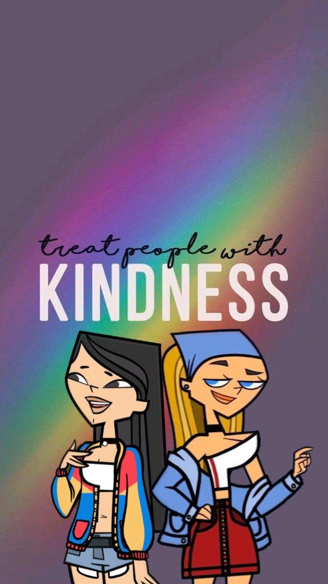 674x1200 Heather&Lindsay. Total drama island, Island wallpaper, Cute cartoon wallpaper