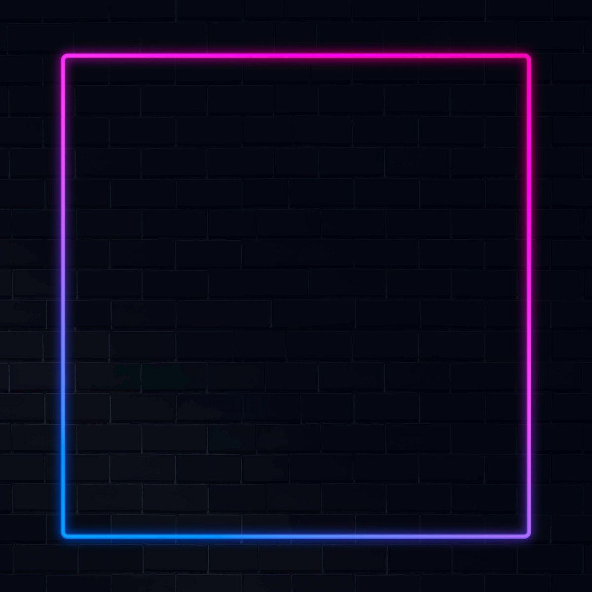 1200x1200 Pink and blue neon frame neon frame on a dark background vector. free image / Aum. Neon wallpaper, Blue background image, Neon background
